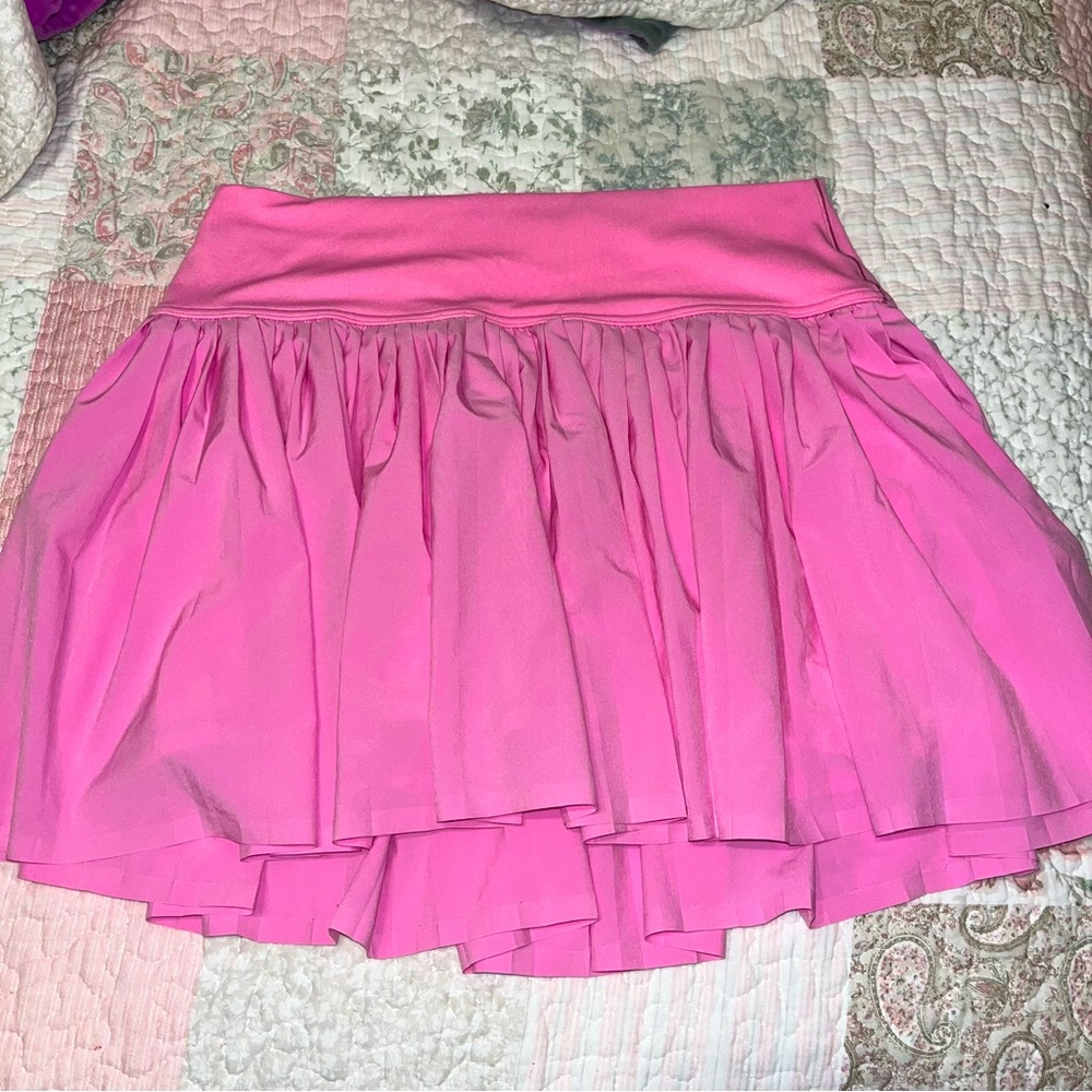 Aerie Pink Pleated Althetic Skort Size Large